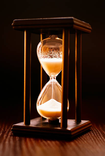 istock Illuminated hourglass in a wooden frame 499382981