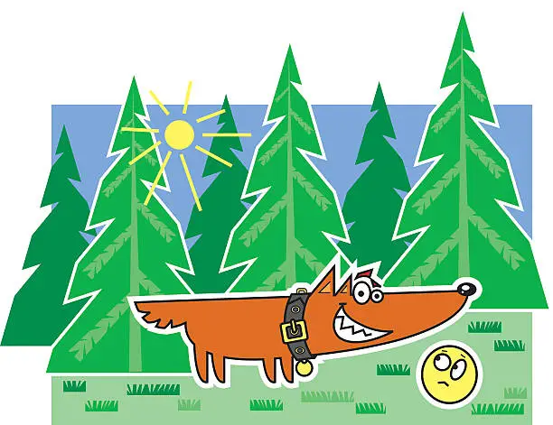 Vector illustration of Fairy-tale fox