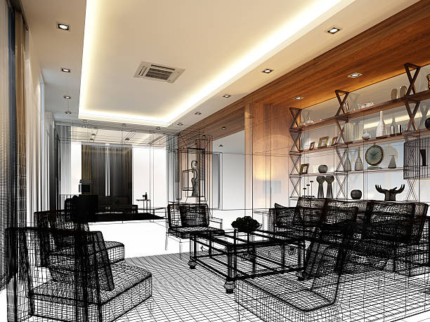 istock sketch design of interior living 499390630