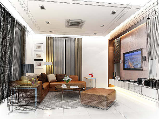 istock sketch design of interior living 499390842