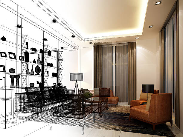 istock sketch design of interior living 499390942