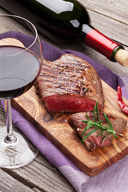 istock Grilled beef steak and red wine 499392284
