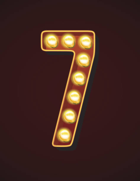 istock Casino or Broadway Signs style light bulb Digits Numbers Character 499393704