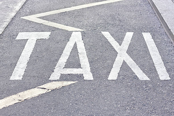 istock Taxi sign on the ground 499394220