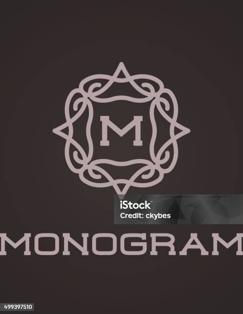 Compact Color Monogram Compact Monogram Design Template With Letter Vector Stock Illustration ...