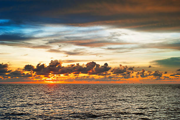 istock Sun set in the sea, Thailand 499397514