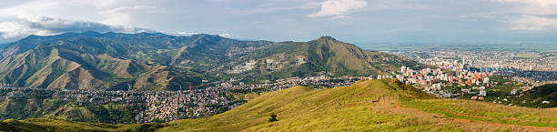 Daylight panorama cityscape of Cali, Colombia stock photo