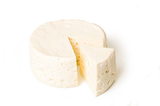cortado queijo branco all' - farmers cheese foto e immagini stock
