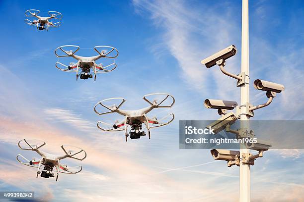 Protected Area Stock Photo - Download Image Now - Drone, Security System, Security