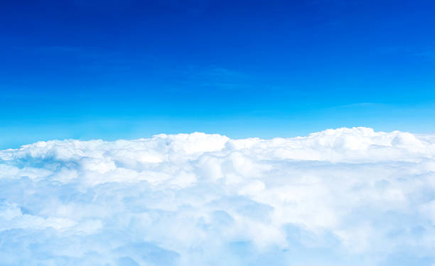 istock Aerial view Blue sky and Cloud Top view from airplane 499398344