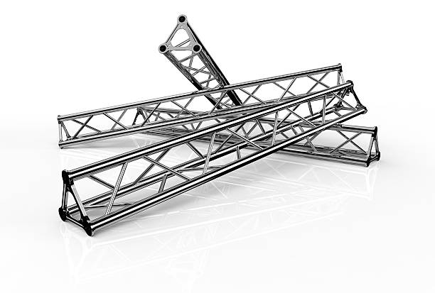 istock Aluminium trusses construction shape trio. 499398778