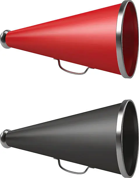 Vector illustration of Vintage megaphone