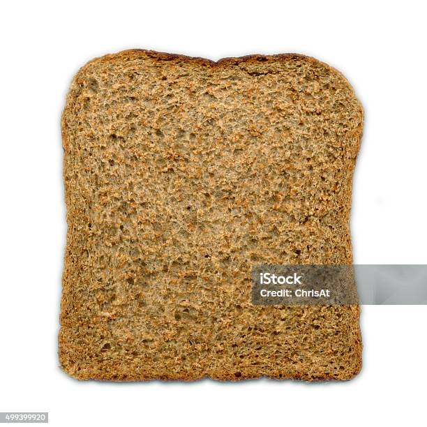 Slice Of Brown Bread Stock Photo - Download Image Now - 2015, Bread, Brown