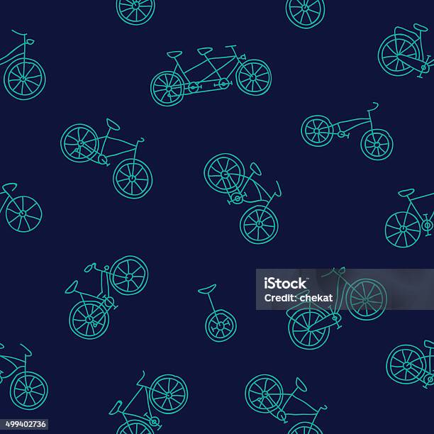 Graph Pattern Bike Simple Seamless Vector Pattern Of The Different Bikes Stock Illustration ...