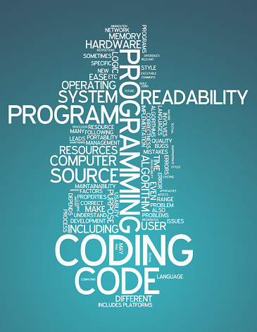 Programming Wordcloud Word Cloud Coding Stock Illustration - Download Image Now - Coding ...