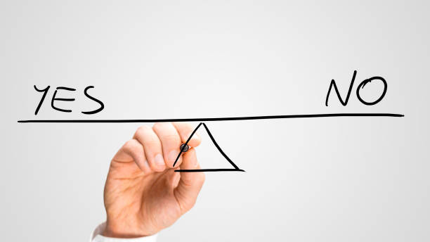 istock Balancing the concepts of Yes and No 499403885