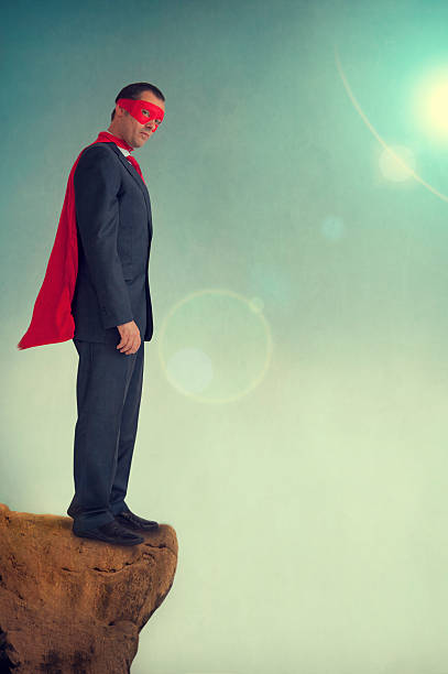 istock superhero businessman on a precipice 499404997