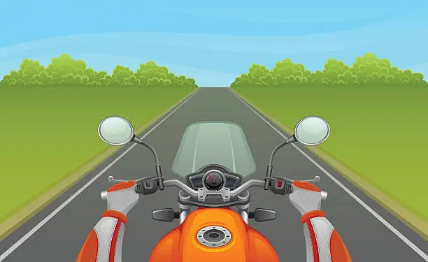 Vector illustration of Motorcyclist
