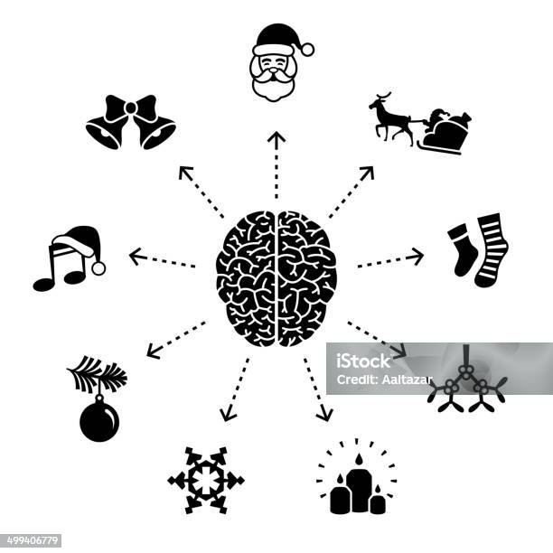 Penser À Noël Vecteurs libres de droits et plus d'images vectorielles de Illustration - Illustration, Note de musique, Noël