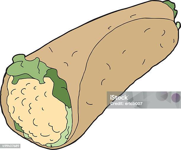 Chicken Salad Wrap Stock Illustration - Download Image Now - Appetizer, Bread, Cartoon