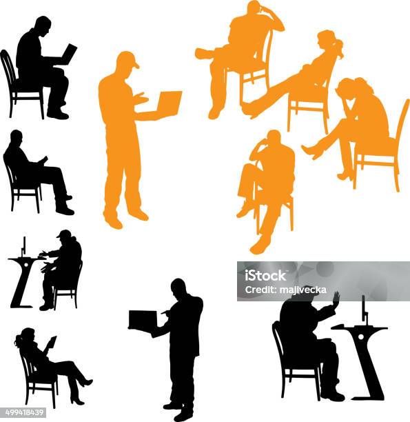 Vector Silhouettes Of Business People Stock Illustration - Download Image Now - Adult, Back Lit, Beauty