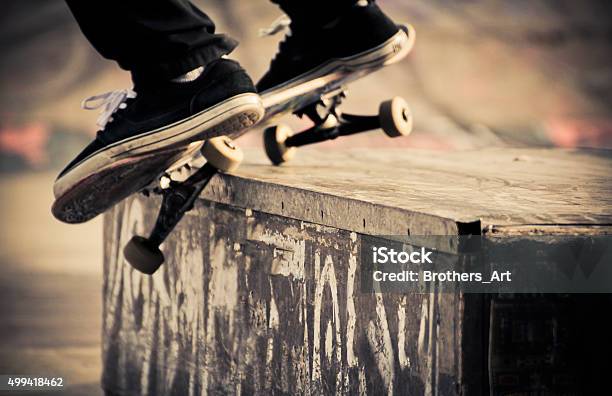 Skate Grind Trick Stock Photo - Download Image Now - Extreme Skateboarding, 2015, Careless