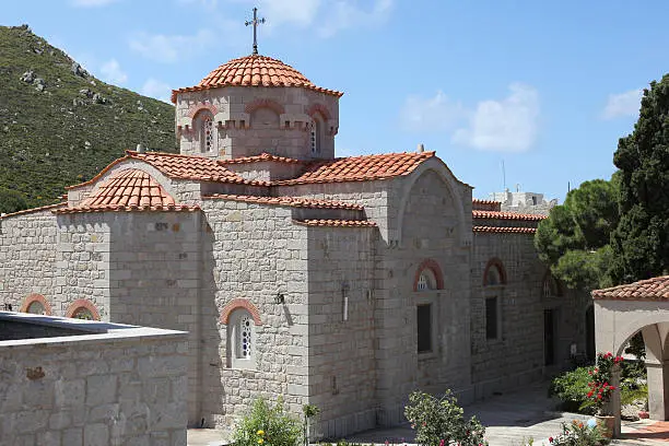 nunnery Evangelismos on the island of Patmos, Greece