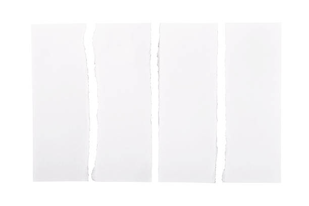 Photo of White paper strips turn apart
