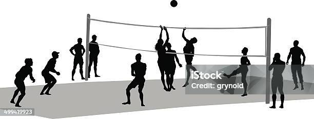 Volleyball Stock Vektor Art und mehr Bilder von Frauen - Frauen, Kontur, Volleyball - Mannschaftssport