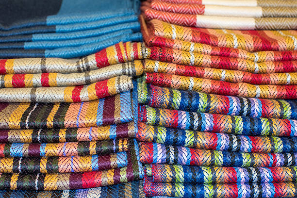 istock Different colors silk fabric detail 499420572