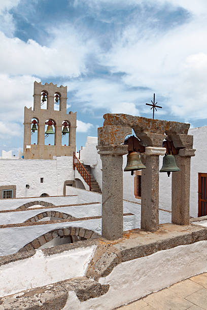 istock Patmos island in Greece. St. John the Evangelist monastery 499420913