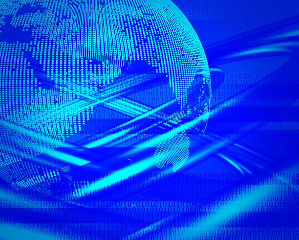 istock Earth floating in blue space, connected by futuristic computer network 499421442