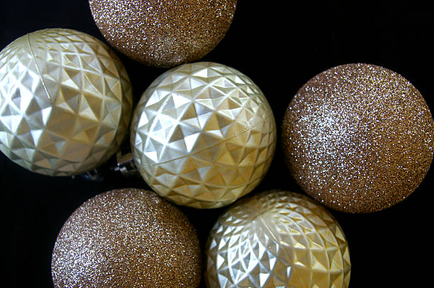 istock Glitter and studded texture Christmas baubles 499422154