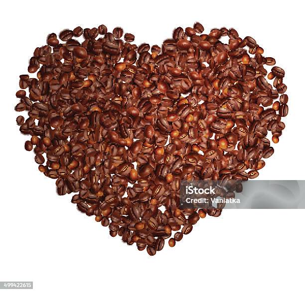 Caffè In Grani - Immagini vettoriali stock e altre immagini di Amore - Amore, Bacca, Bianco