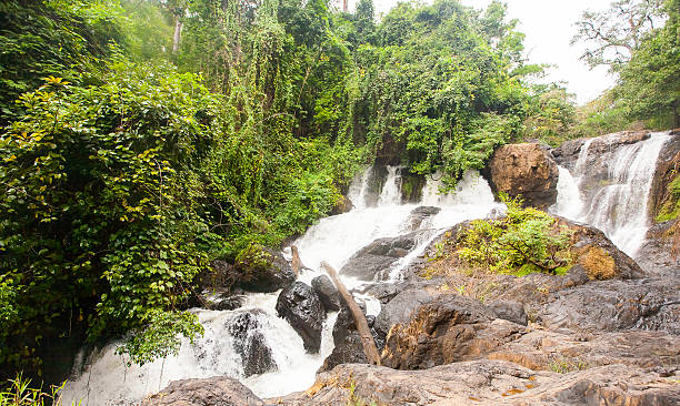 istock Waterfall in tropical forest, Thailand 499423292