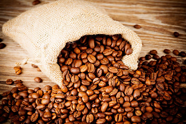 istock Coffee beans in the sack 499423995