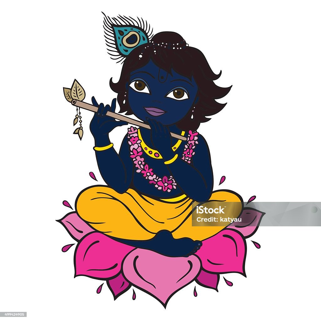 Hindu God Krishna Stock Illustration - Download Image Now ...