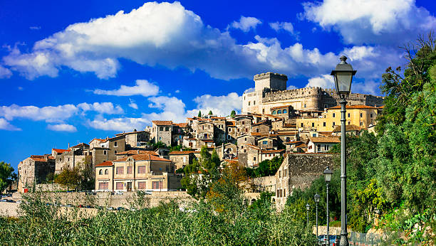 Sermoneta,Lazio,Italy. Most Beautiful Medieval Towns Of Italy. sermoneta stock pictures, royalty-free photos & images