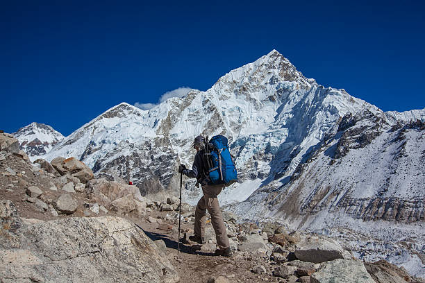 istock Hiker on the trek in Himalayas, Khumbu valley, Nepal 499429714