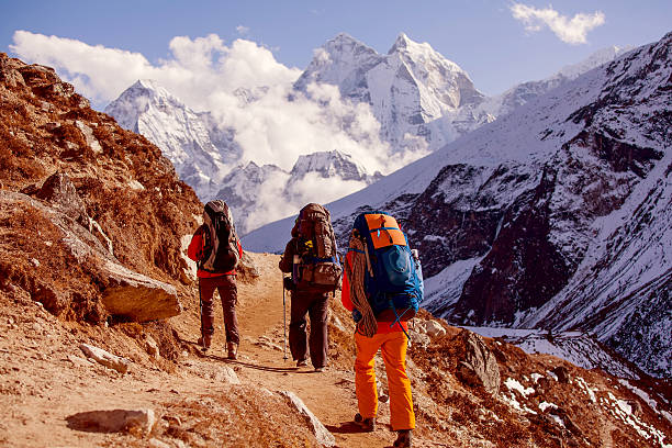istock Hiking in Himalaya mountains 499429868