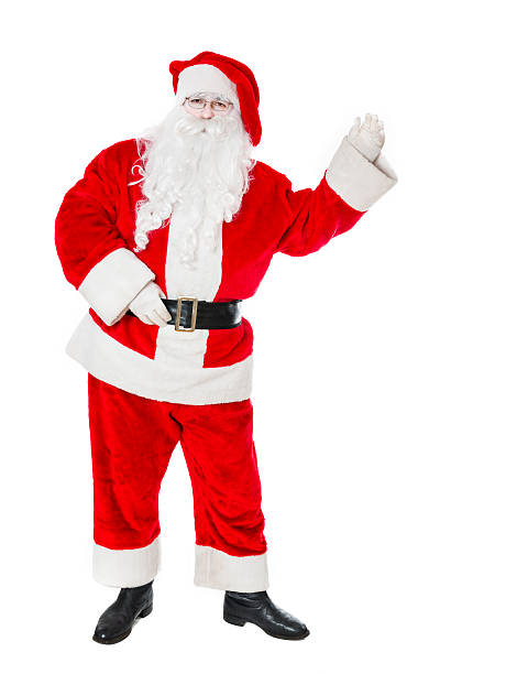 istock Christmas Santa Claus how Waving Isolated on White Background 499430322