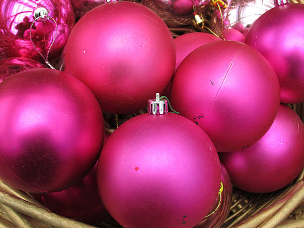 istock Big Pink Ball Christmas Ornament 499430682
