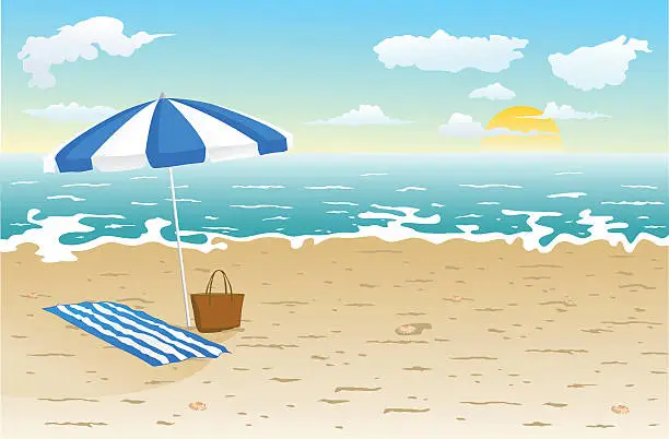 Vector illustration of Beach