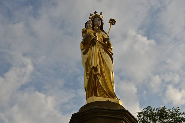istock Madonna Statue - freshly golded 499431353