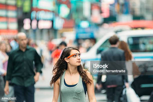 Google Glass New York Stock Photo - Download Image Now - Smart Glasses - Eyewear, Casual Clothing, Women