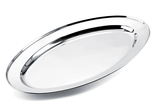 istock Elegant Steinless steel tray dish 499433111