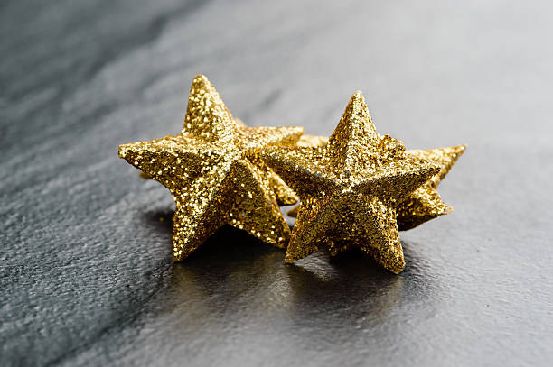 istock Golden sparkling stars 499435581