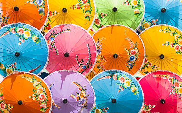 istock Umbrellas native of northern Thailand 499435987