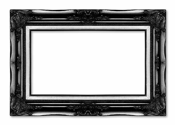 istock Old silver  antique picture frames. Isolated on white backgroun 499436017