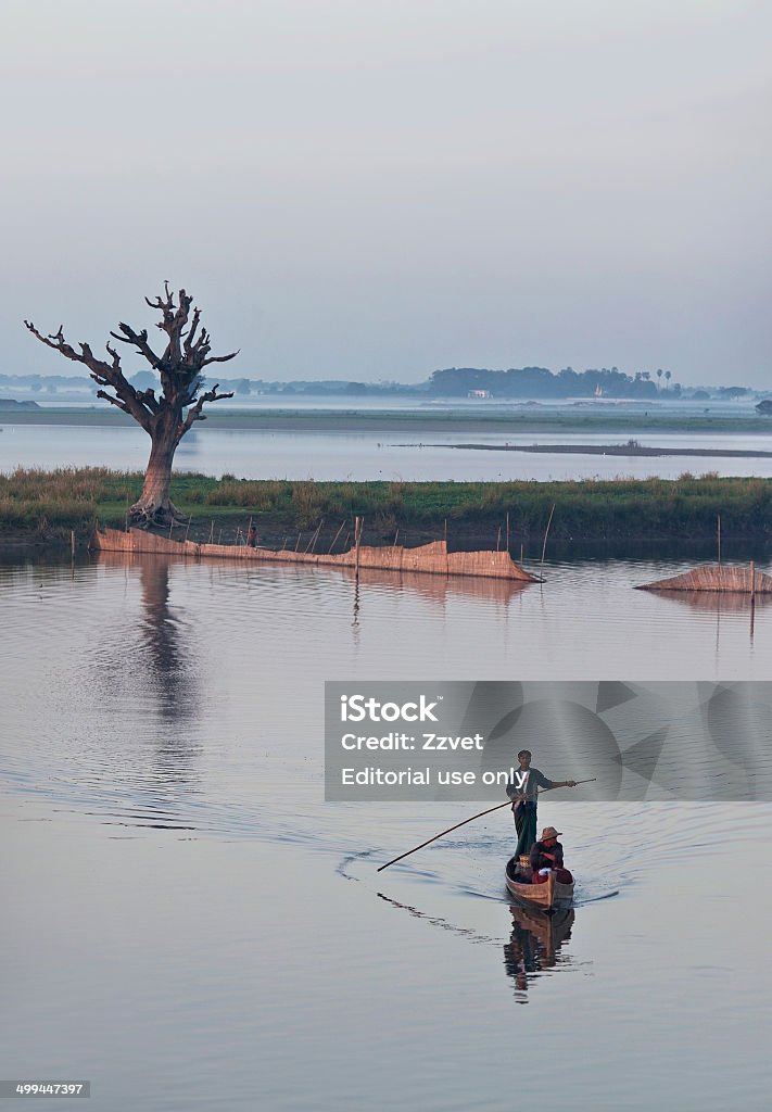 Burmese pescatori Amarapura, Myanmar - Foto stock royalty-free di Agricoltura